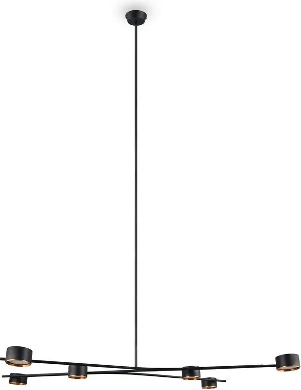 Lustră neagră din metal Coda – Trio Select