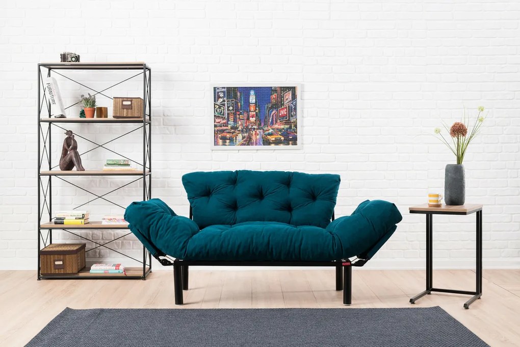 Canapea extensibilă Nitta Petrol Blue
