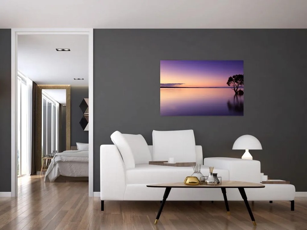 Tablou cu nivelul apei la răsăsrit de soare (90x60 cm)