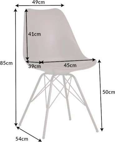 Set 4 scaune moderne Scandinavia rosu