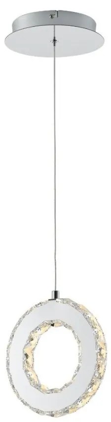 Lustra LED suspendata design modern Girona crom