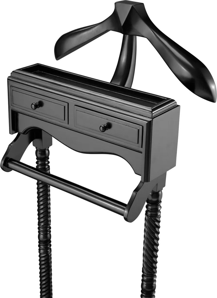 Suport haine design LUX lemn de mahon negru Jaquet