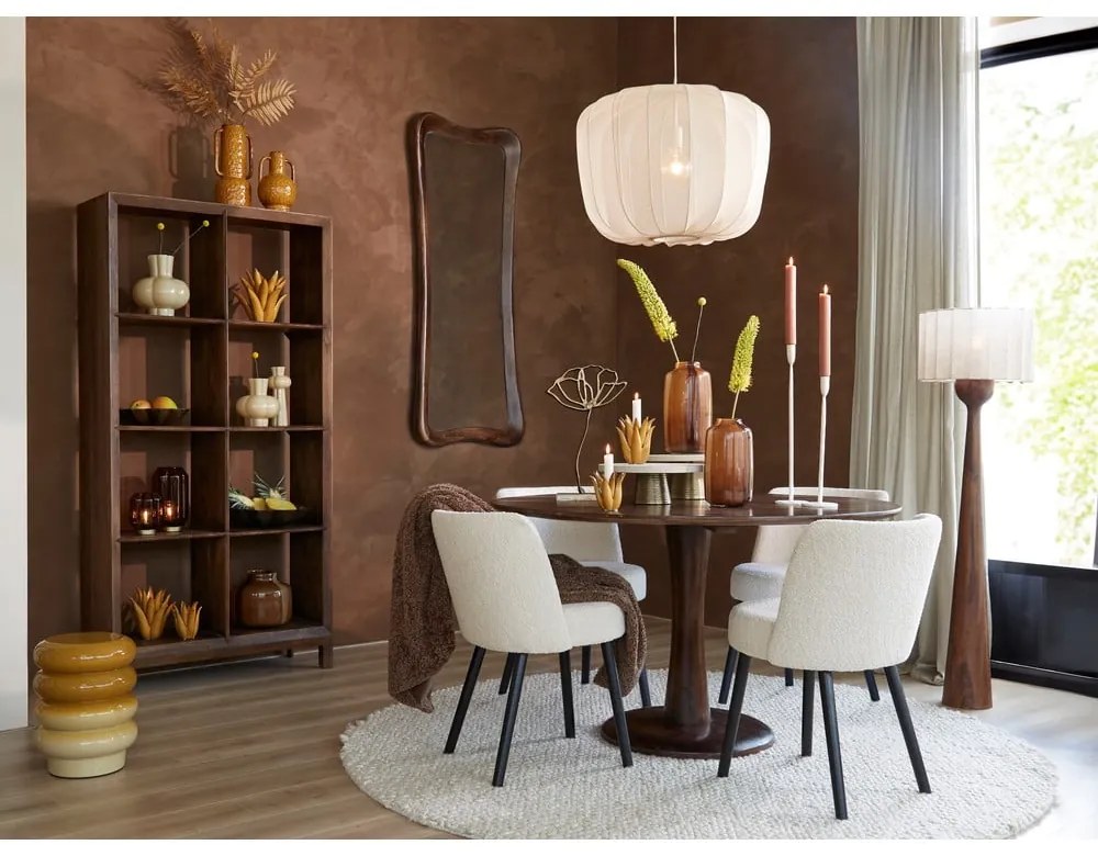 Bibliotecă în culoare naturală din lemn masiv de mango 95x190 cm Sondrio – Light &amp; Living