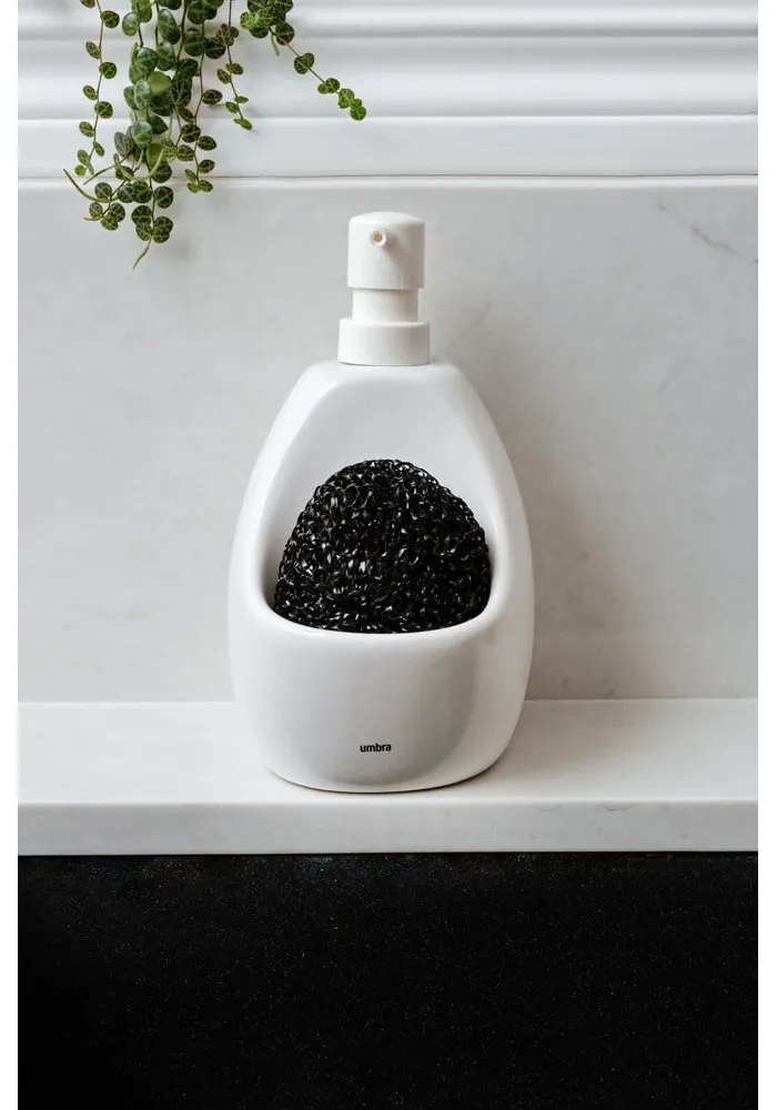 Dozator de săpun lichid alb din ceramică 590 ml Joey – Umbra