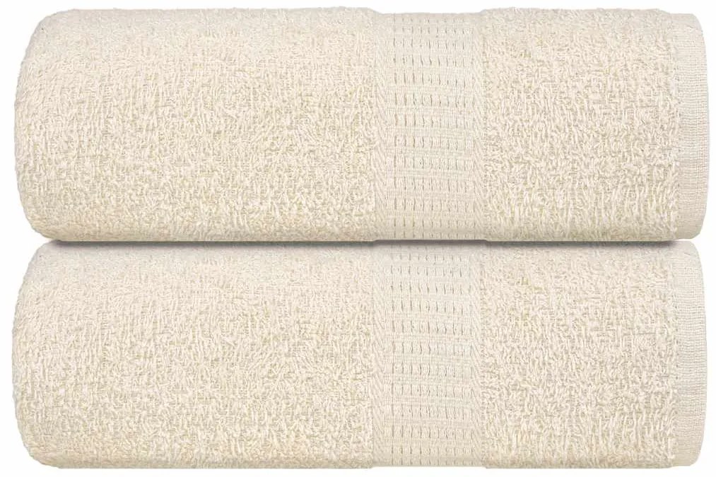 vidaXL Prosoape pentru oaspeți 2 buc crem 30x50cm 360 g/m² 100% bumbac