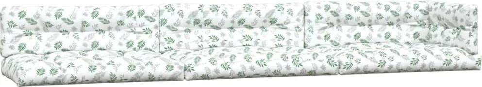 vidaXL Perne de paleți, 7 buc., model cu frunze, material textil