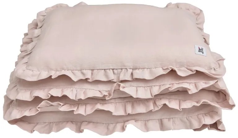 Lenjerie de pat din in pentru patut DUSTY PINK, mar. M