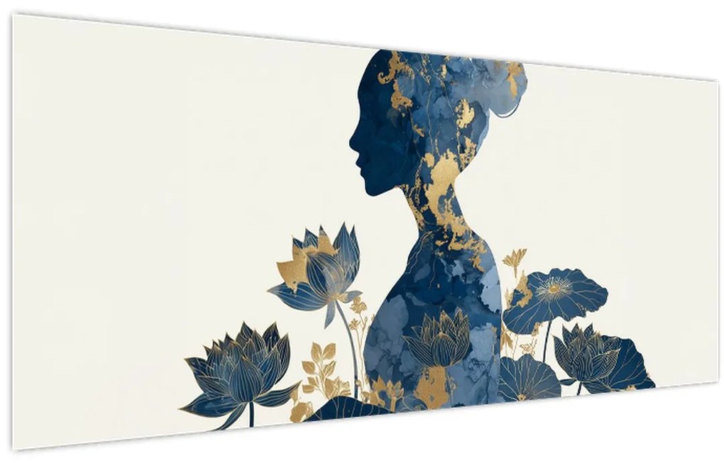 Tablou - Profil de femeie din marmură (120x50 cm)