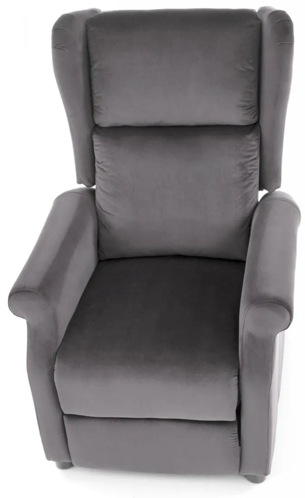 Fotoliu recliner Agustin 2 velvet gri H107 cm