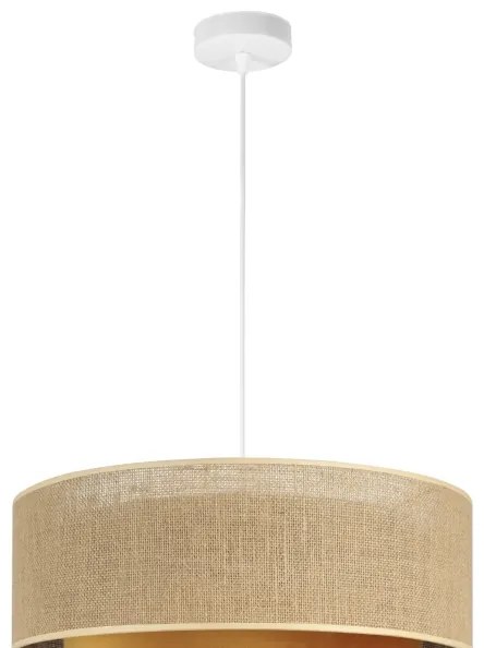 Lustră pe cablu SARTA Ø 45 cm, 1xE27/60W/230V, cupru/iută