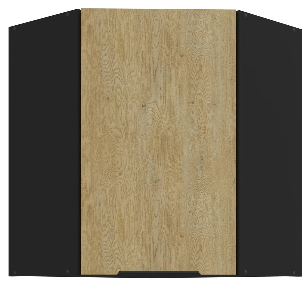 Dulap superior de bucătărie de colț Carminia 60x60 GN-72 1F (45) (stejar cremona + negru). 1127999