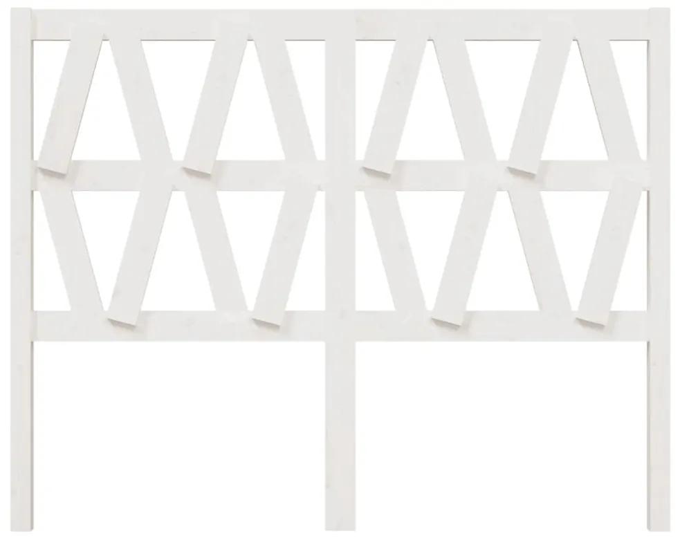 Tablie de pat, alb, 156x4x100 cm, lemn masiv de pin 1, Alb, 156 x 4 x 100 cm