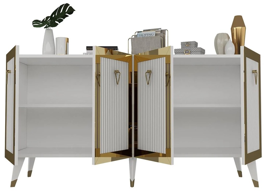 Dulap Vopula (alb + auriu) . 1093475