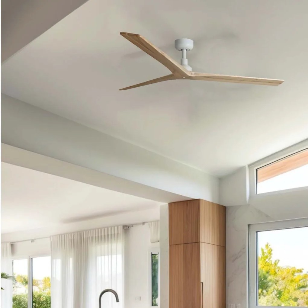 Ventilator smart sistem TUYA si telecomanda KLIM L 150cm, alb/ pin