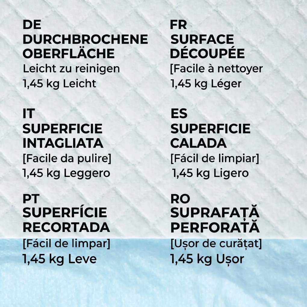 PawHut Set 100 Covoare Absorbante pentru Câini cu 6 Straturi, Covoare Igienice pentru Câini, 45x30 cm, Albastru | Aosom Romania