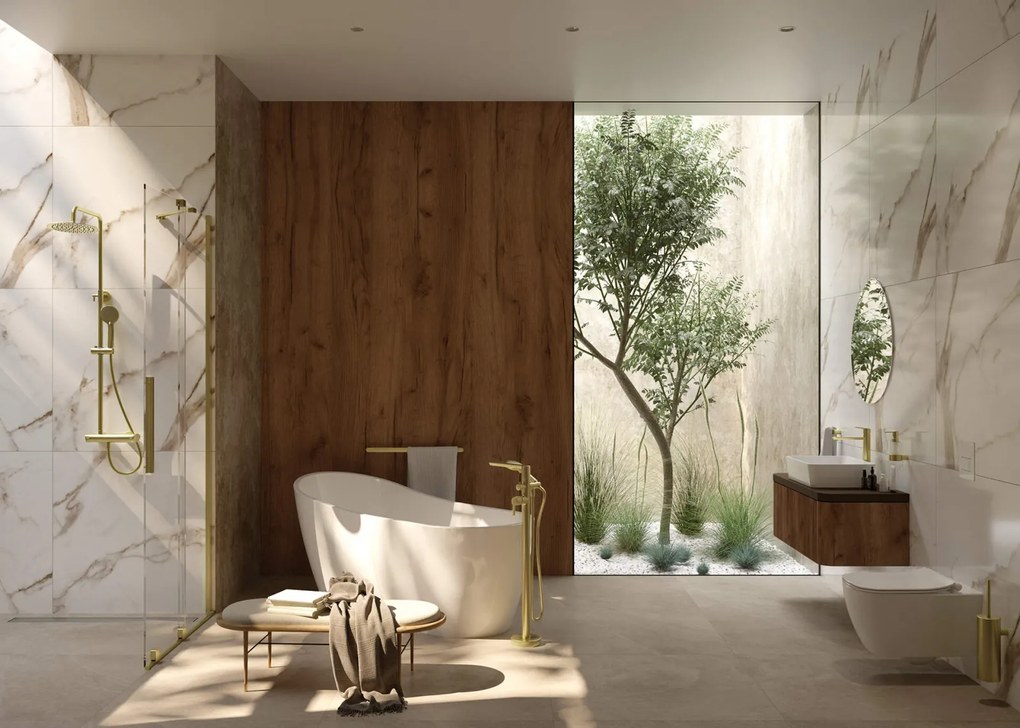 Cada baie freestanding, alba, 160x72 cm, asimetrica, Deante Arnika