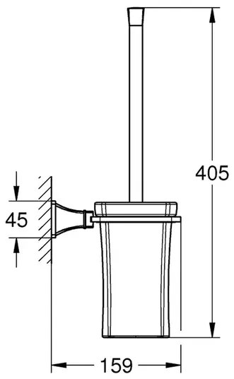Perie WC Grohe Grandera finisaj crom - auriu