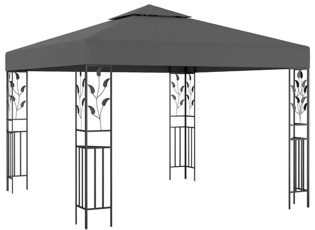 Pavilion cu sir de lumini LED, antracit, 3x3 m Antracit