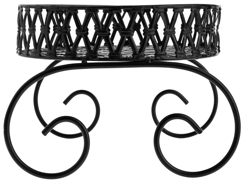 Suport pentru flori, metal, negru, RABIO