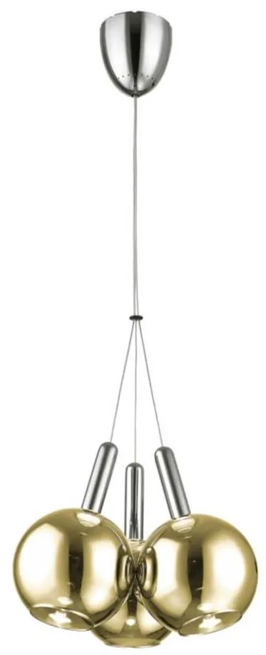 Klausen 142000 - Candelabru LED BALLS 3x5W 230V auriu/crom mat