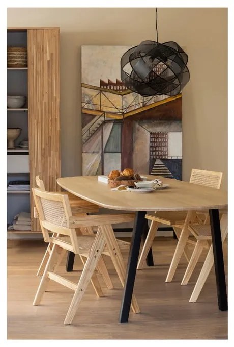 Șifonier în culoare naturală cu aspect de lemn de stejar 60x210x42 cm Gravure – WOOOD