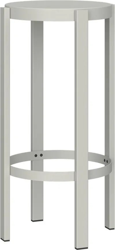 Scaun de bar gri deschis din oțel (înălțime șezut 75 cm) Doon – noo.ma