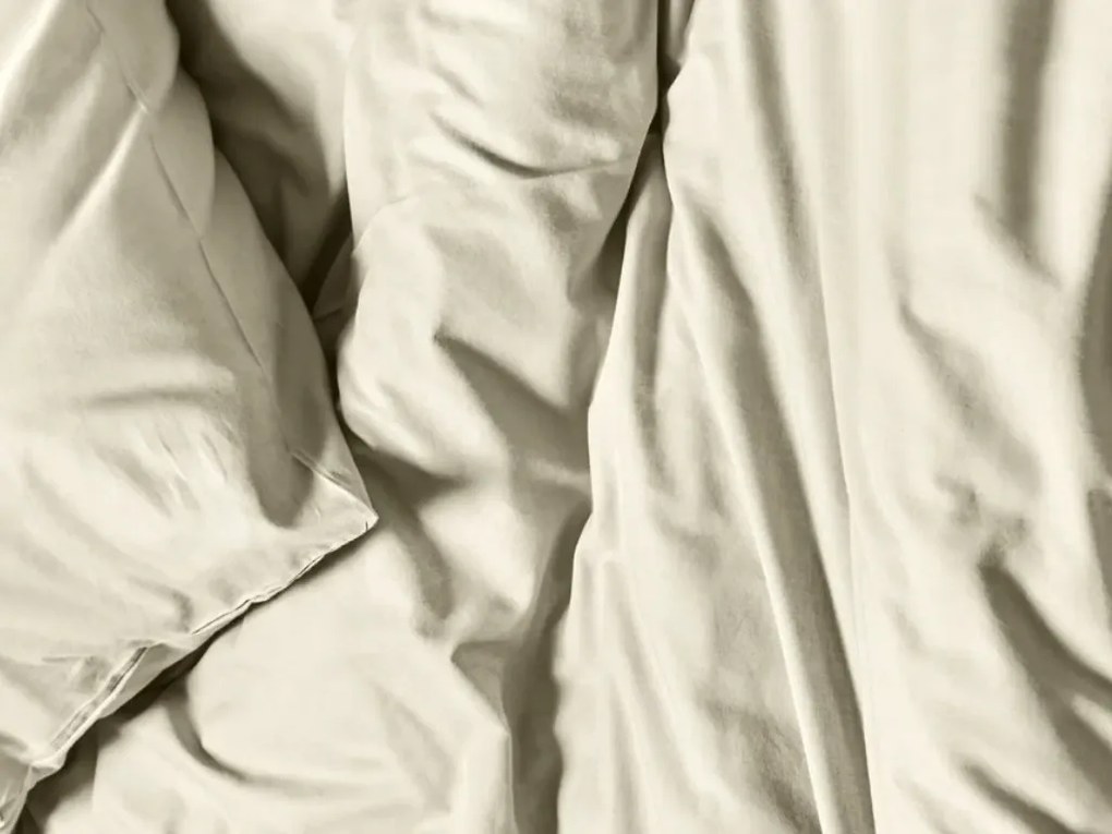 Lenjerie de pat din bumbac CALMORA bej deschis Dimensiune lenjerie de pat: 2 buc 70 x 90 cm | 200 x 220 cm