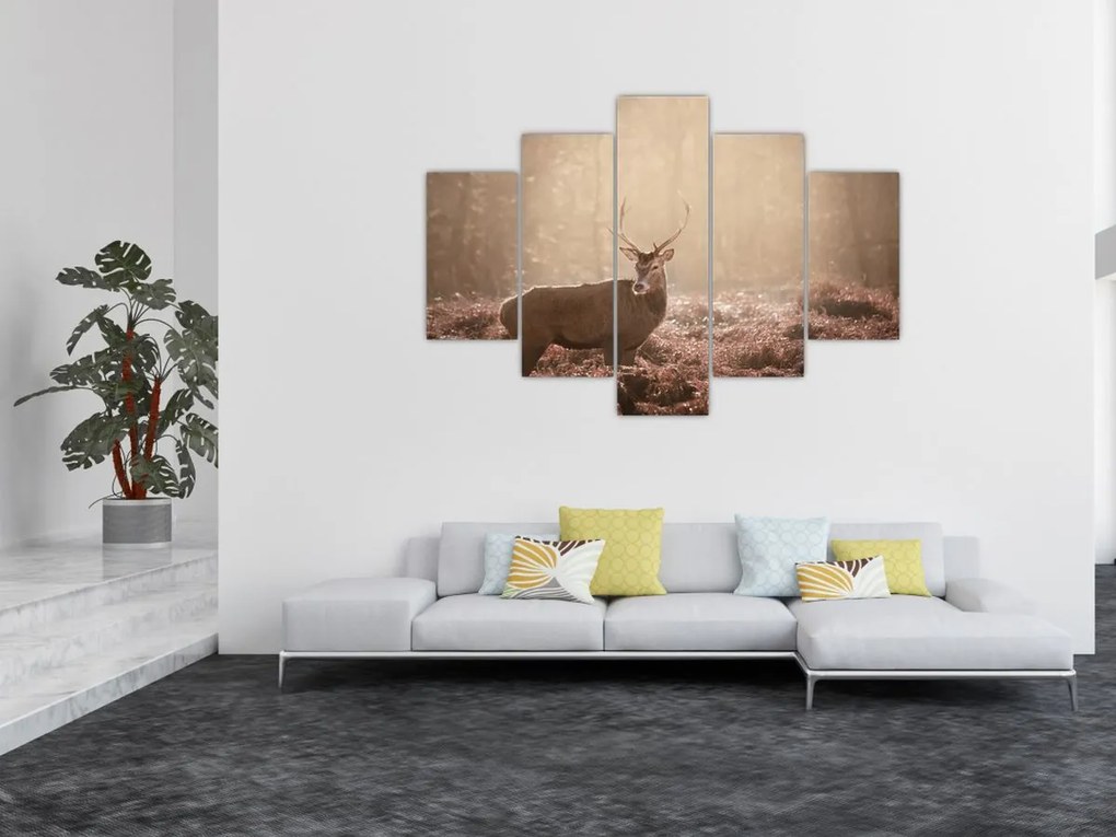Tablou - Cerb în pădure (150x105 cm)
