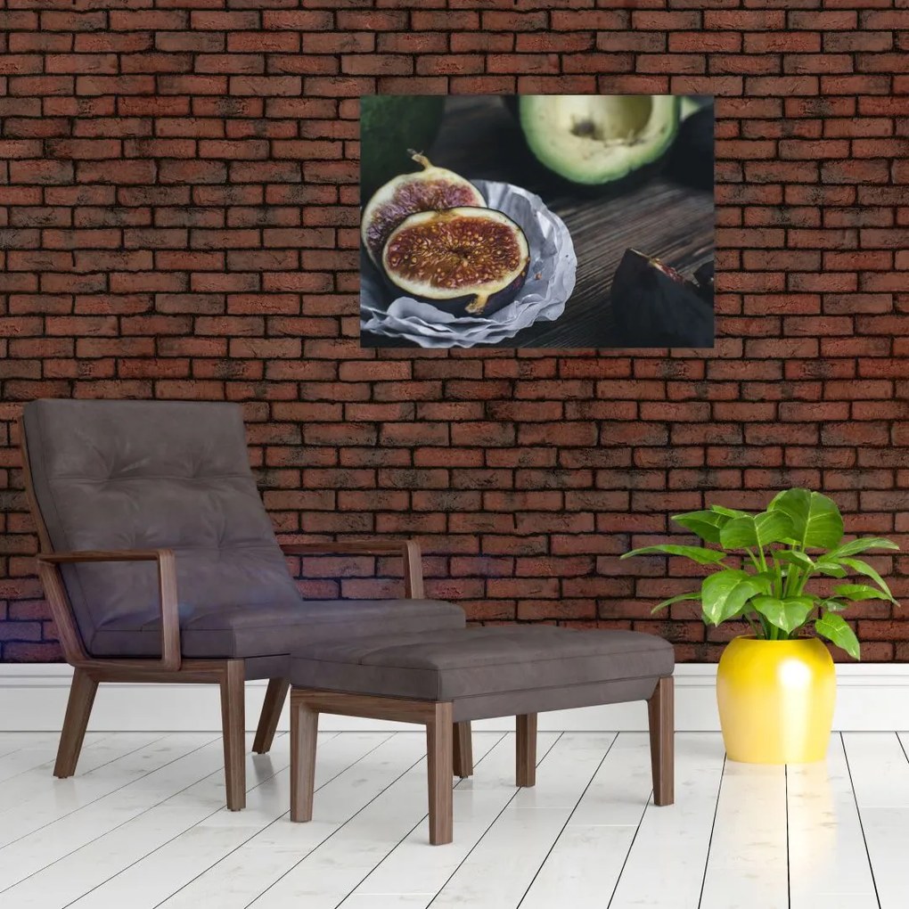 Tablou pe sticlă cu fistic și avocado (70x50 cm)