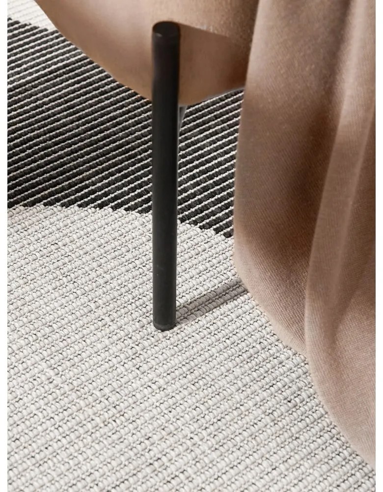 Covor pentru exterior și interior alb-negru rotund ø 160 cm Duet Bowen – NORTHRUGS