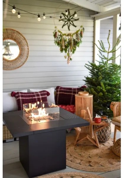 Șemineu de exterior pe gaz Planika Square Table GAS 79,7x90 cm 10kW