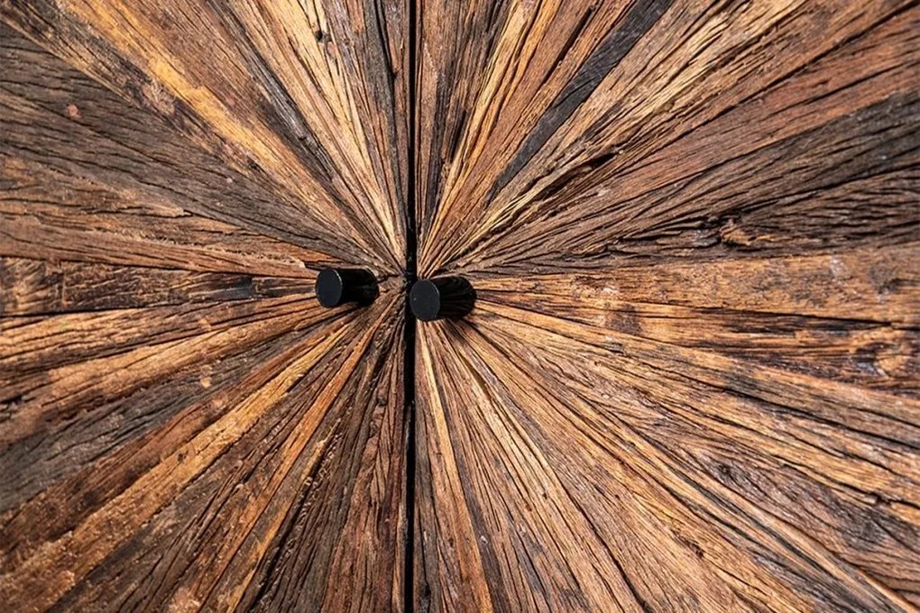 Comoda inalta design industrial vintage Barracuda 120cm, maro