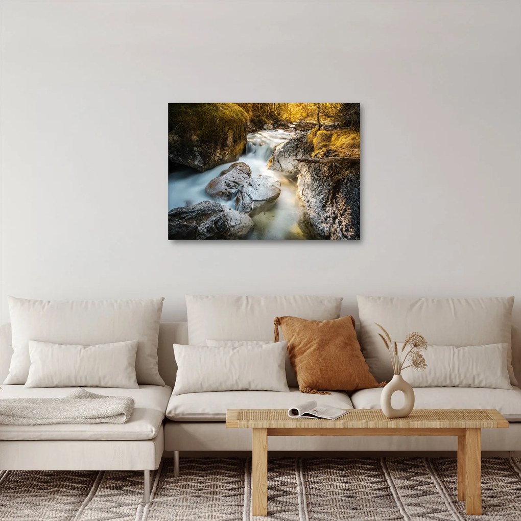 Tablou - Râul din pădure (70x50 cm)