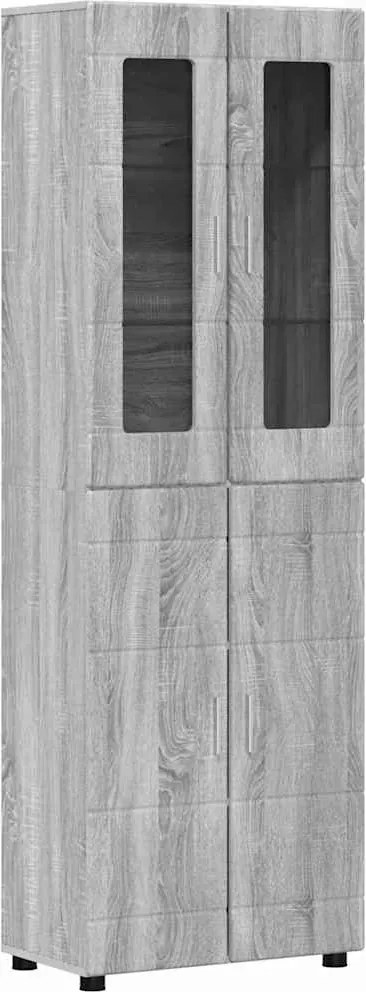 vidaXL Bufet cu raft FLORIN Gri Sonoma 60 x 35 x 182 cm Lemn compozit