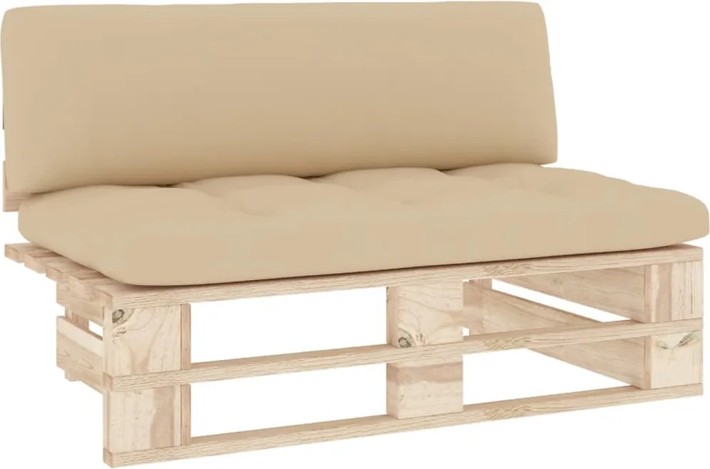 vidaXL Canapea de mijloc de grădină din paleți, lemn de pin tratat