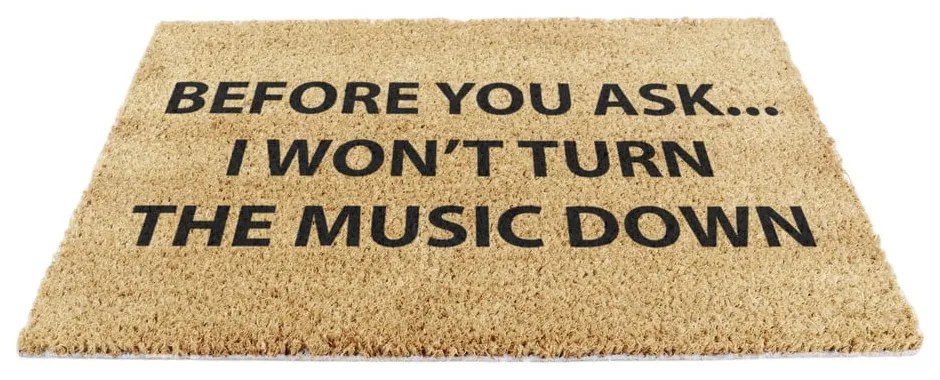 Covoraș de intrare din fibre de nucă de cocos 40x60 cm Loud Music – Artsy Doormats