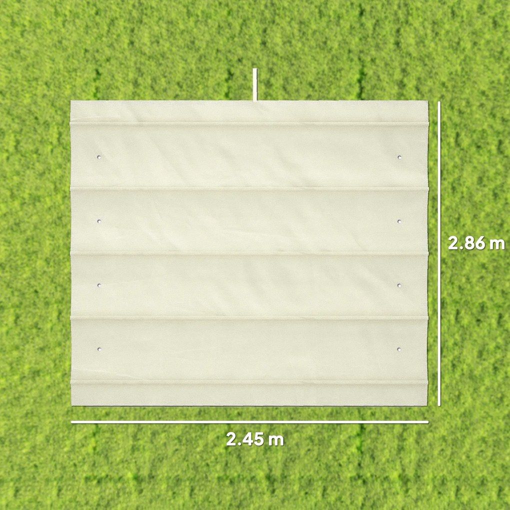 Outsunny Acoperiș Pergolă Retractabil, Copertină pentru Umbra Soarelui pentru Pergolă 3 x 2,15 m, Protecție UV30+, Gri Închis | Aosom Romania