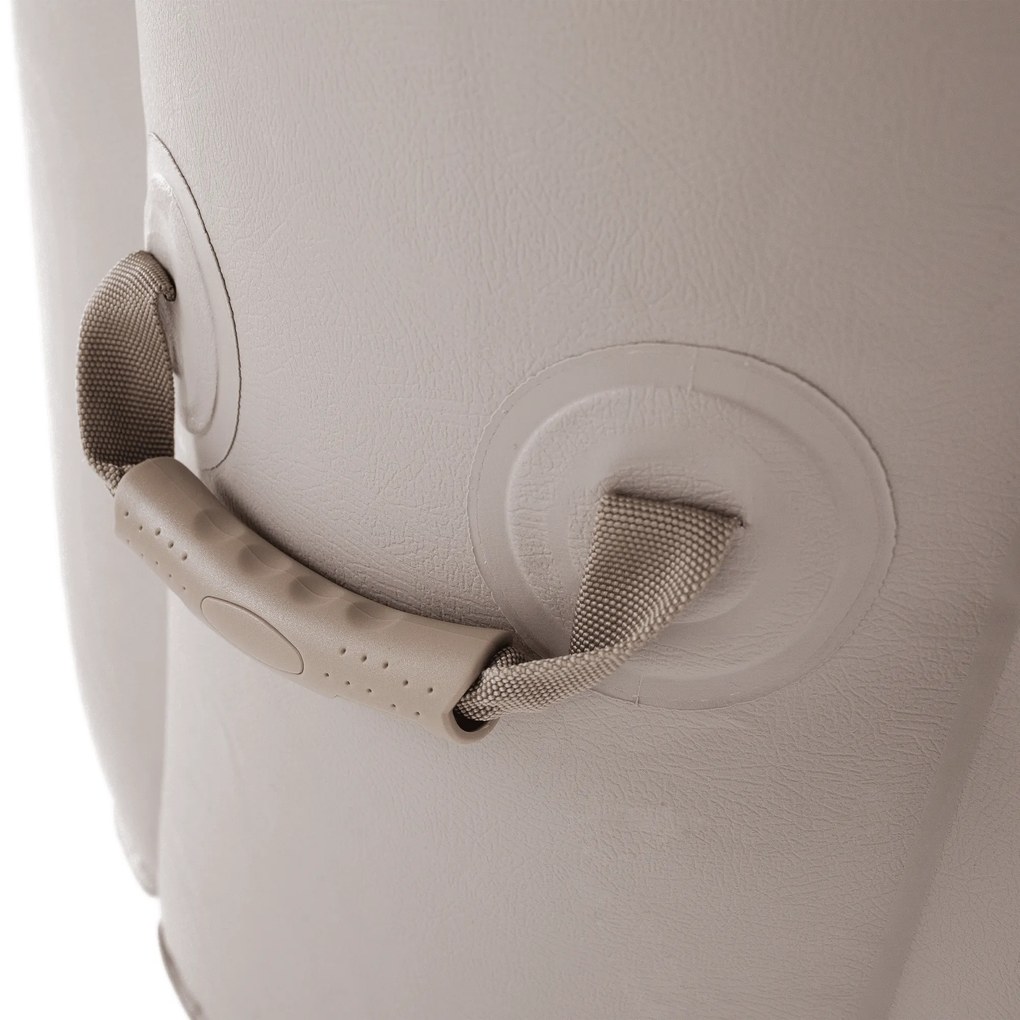 Cada cu hidromasaj gonflabil, gri maroniu Taupe/alb, 4-6 pers., 910 l, KAMINO NEW TYP 4