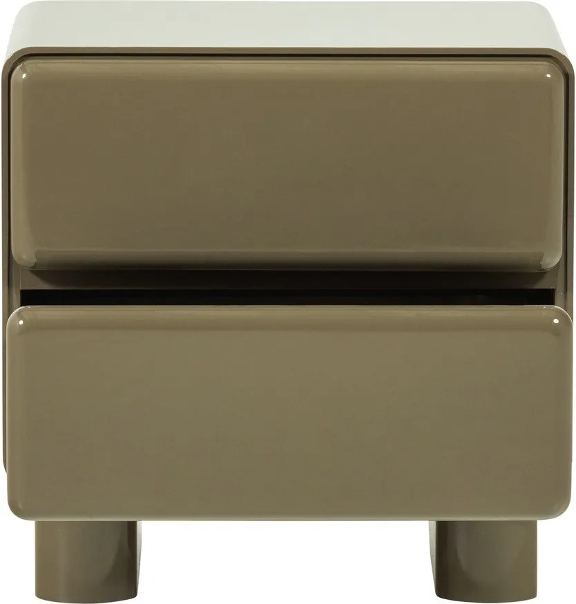 Noptieră verde cu aspect lucios Lustra – WOOOD