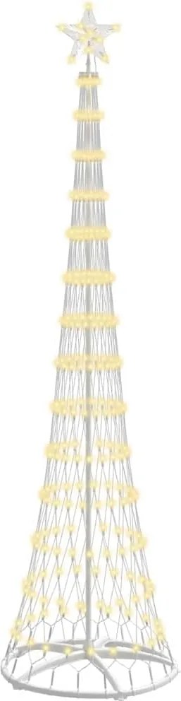 vidaXL Brad de Crăciun LED cu 290 LED Alb cald 70 x 70 x 250 cm Metal