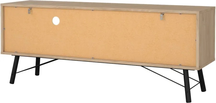 Comodă TV în culoare naturală cu aspect de lemn de stejar 150x60x40 cm Ry – Tvilum