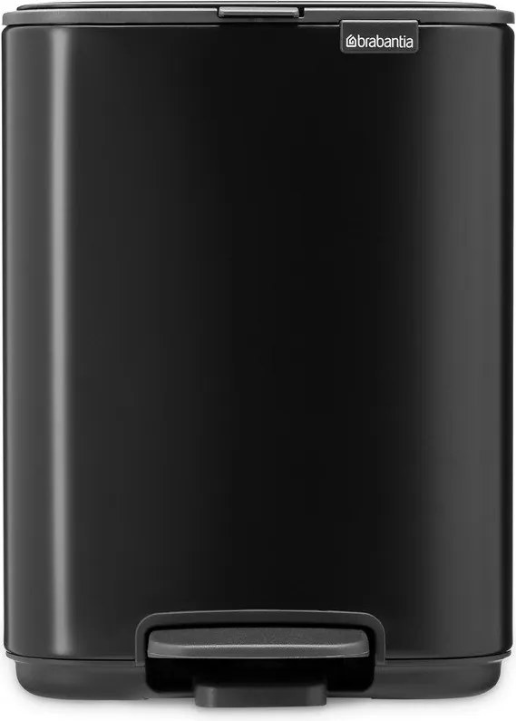 Coș de gunoi negru mat cu pedală din oțel 4 l Bo – Brabantia