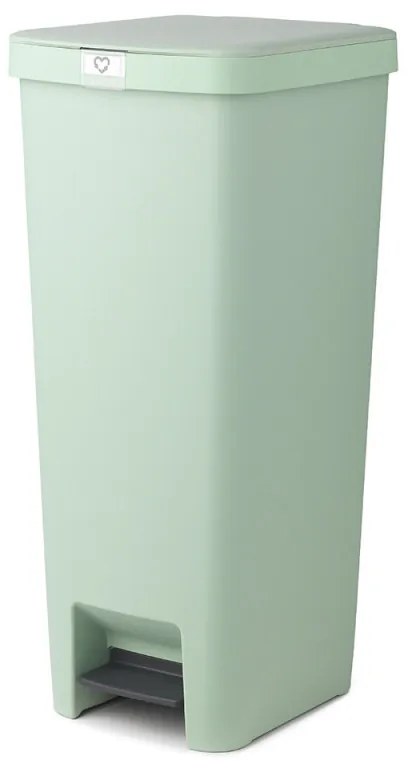 Coș cu pedală Brabantia StepUp 1005558, 40 L, Materiale ecologice, Deschidere mare, Verde deschis