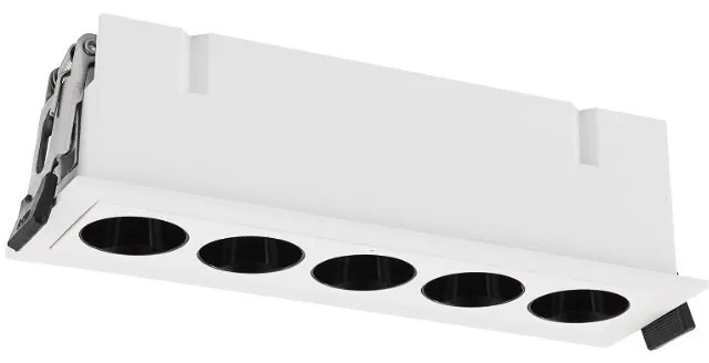 Corp incastrabil cu 5 spoturi LED BLAU alb