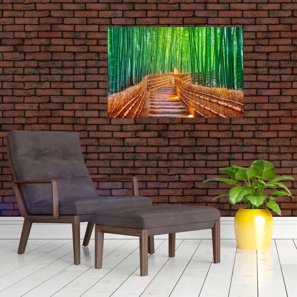 Tablou - Pădure de bambus japoneză (90x60 cm)