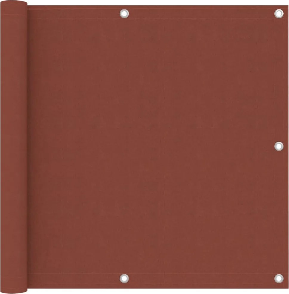 vidaXL Paravan de balcon, teracotă, 90x500 cm, țesătură Oxford