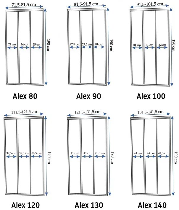 Usa pentru dus Alex 100 auriu periat
