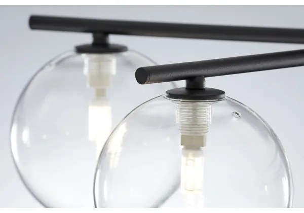 Lustră aplicată Jupiter 2046 PRATO 5xG9/10W/230V negru/transparent