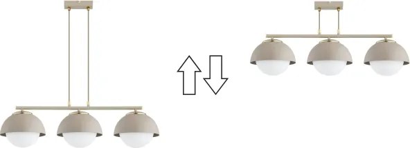 Brilagi - Lustru suspendat pe cablu COSMO 3xE27/60W/230V bej/auriu