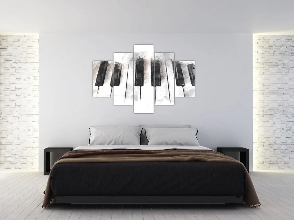 Tablou - Pian, acuarelă (150x105 cm)